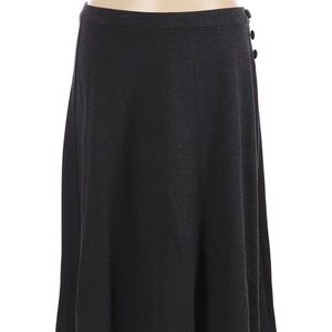 LOFT Midi Skirt With Button Detail